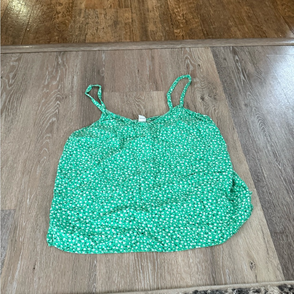 Green Floral Women's Top